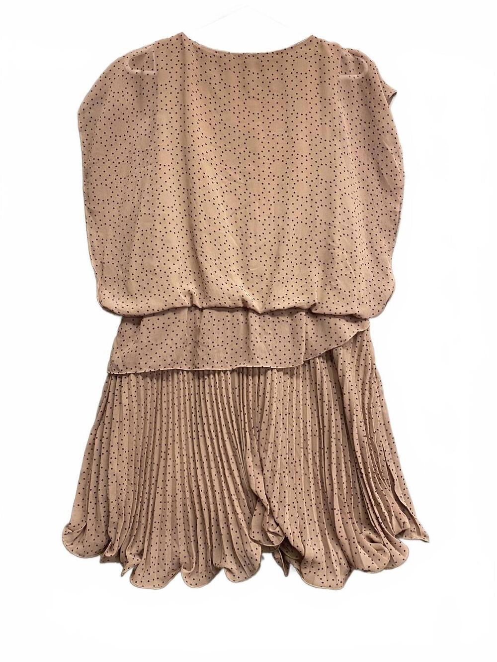 YA Los Angeles Women's Pleated Polka Dot Dress Size Large - Picture 2 of 6
